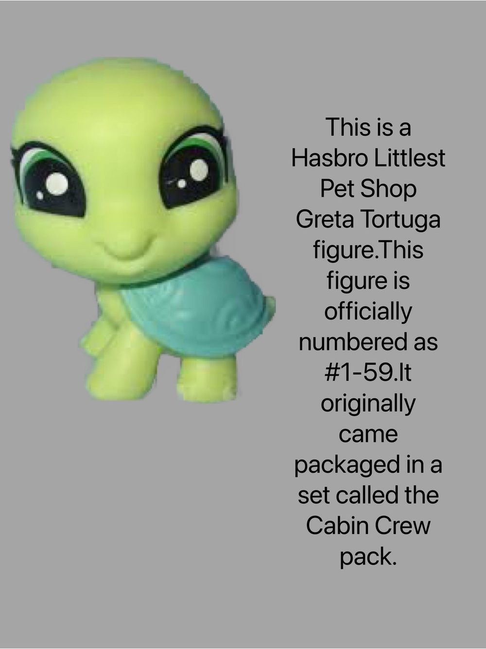 4:$7 Littlest Pet Shop Greta Yellow Turtle with Teal Shell Accent
